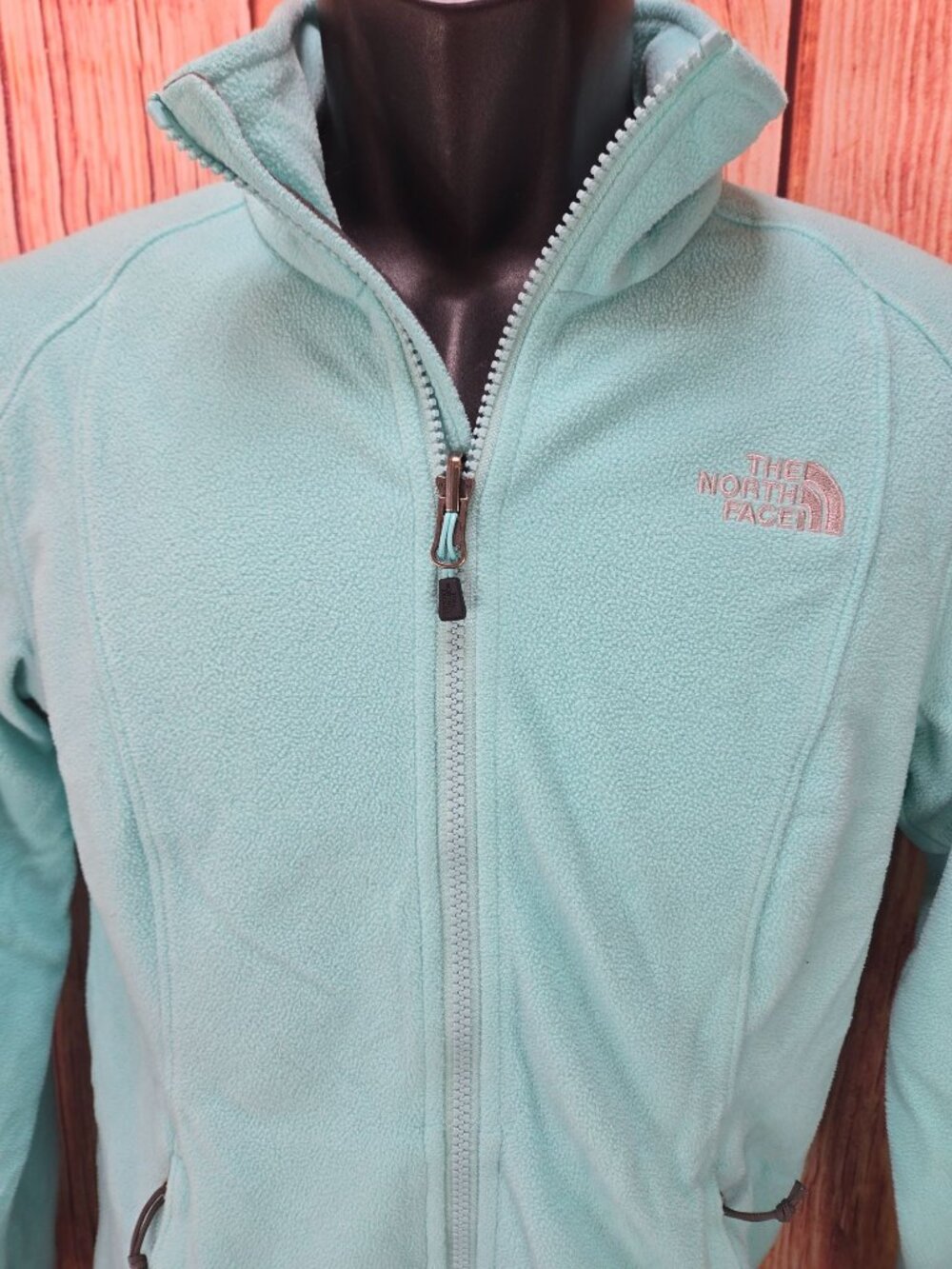 The North Face Womens Teal Full-Zip Fleece Jacket Size Small - Picture 3 of 8